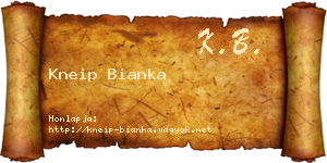 Kneip Bianka névjegykártya